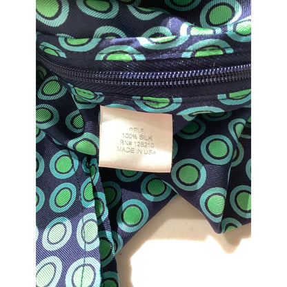 Elizabeth McKay Silk Blouse Women’s Size 6 – Geometric, Ruffled, Vibrant