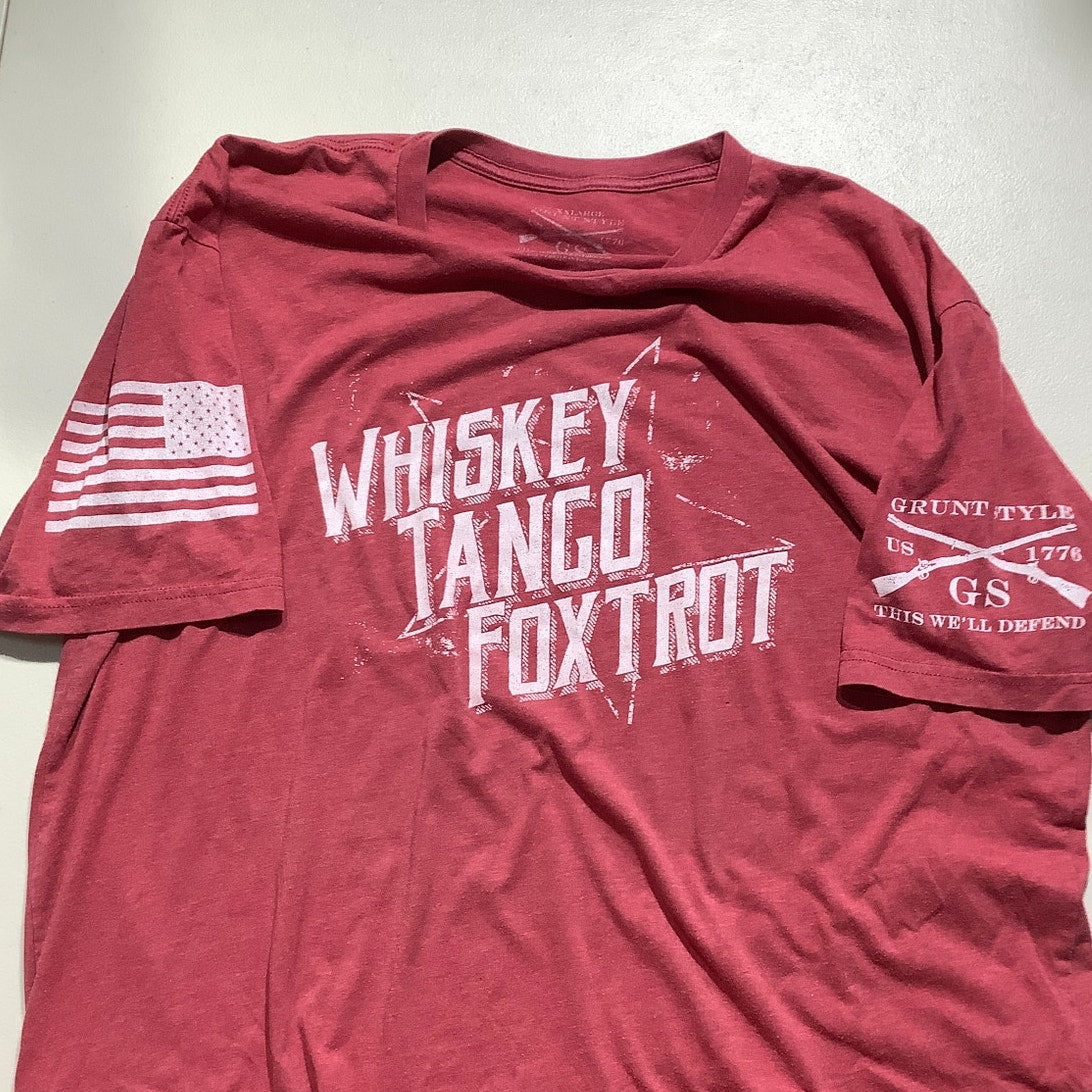 Grunt Style Whiskey Tango Foxtrot Shirt Men’s XXL – Patriotic, Military, Graphic