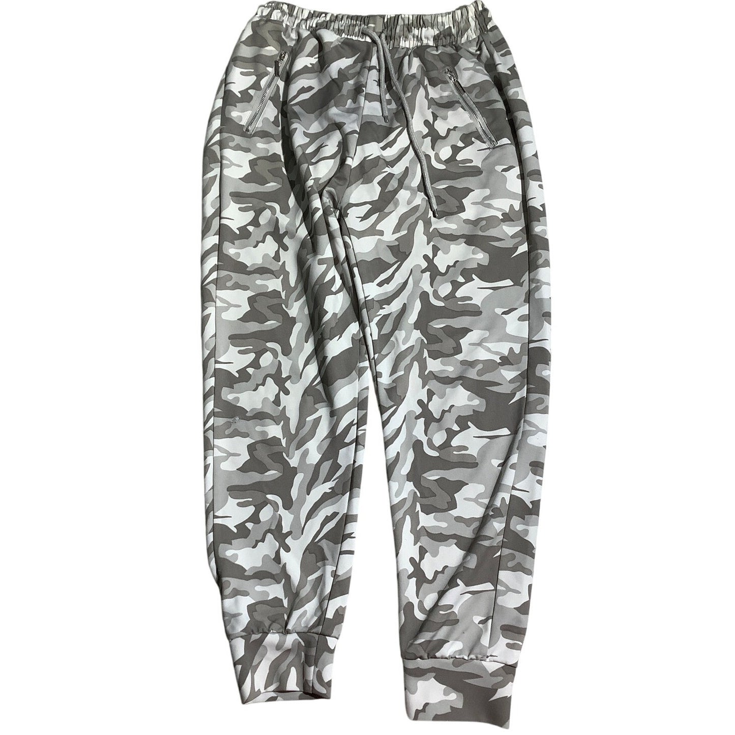 Indero Camo Jogger Pants White/Gray Youth LG/XL — Athletic, Streetwear, Casual
