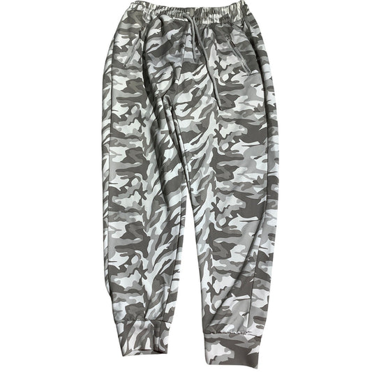 Indero Camo Jogger Pants White/Gray Youth LG/XL — Athletic, Streetwear, Casual