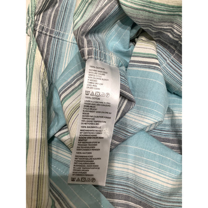Tommy Bahama Striped Cotton Button-Up Shirt Large – Coastal, Casual, Relaxed
