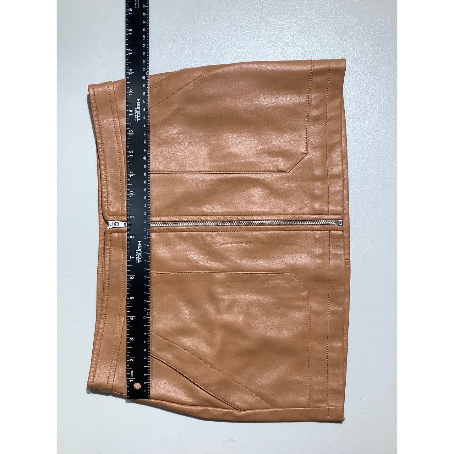 Free People Leather Zip Up Mini Skirt Women’s Size 6 — Edgy, Night Out, Trendy