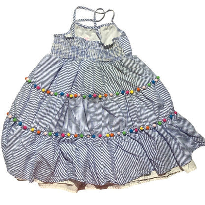 Tommy Bahama Girls Dress Size 7 Pom Pom Cotton — Preppy, Coastal, Resort