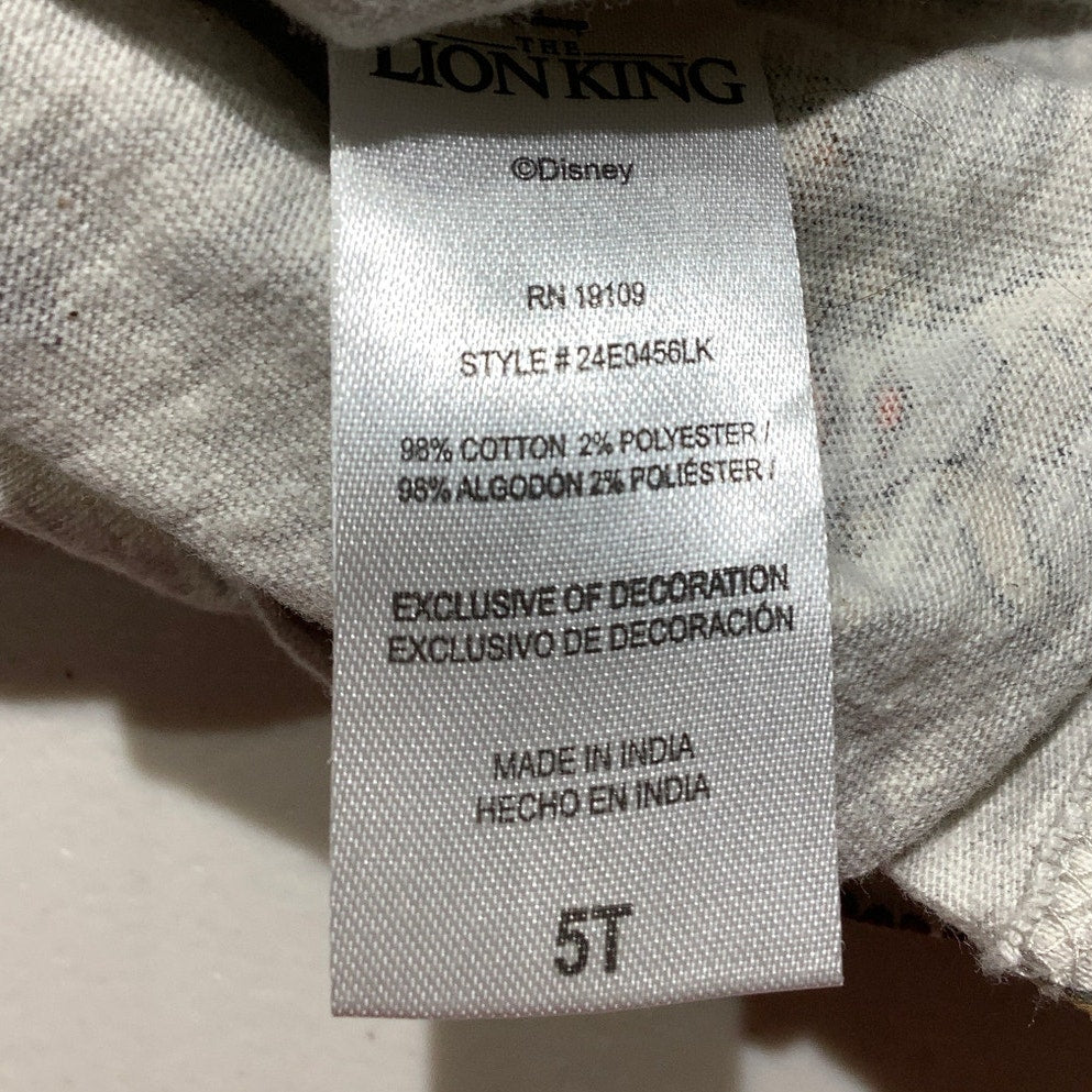 Disney The Lion King Simba Polo Size 5T — Graphic Print, Future King, Casual