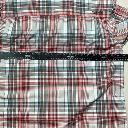 Marmot Red Gray Plaid Button Down Shirt Men’s L — Outdoor, Hiking, Gorpcore