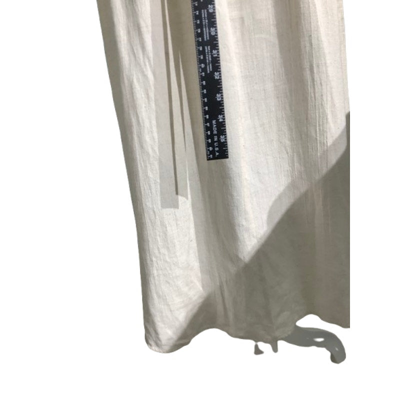 Cassee's Off White Midi Dress Women’s Size 2X – Cotton, Collared, Casual Chic