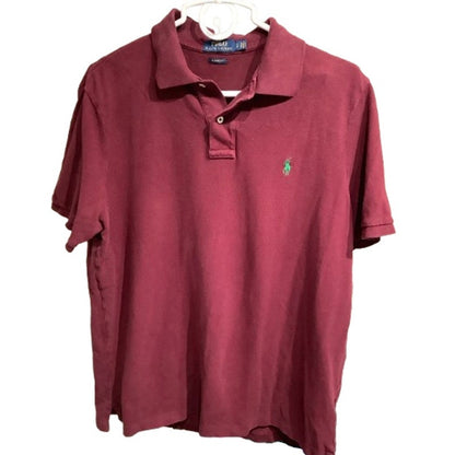 POLO Ralph Lauren Burgundy Classic Fit Polo Shirt Sz L – Preppy, Classic, Casual