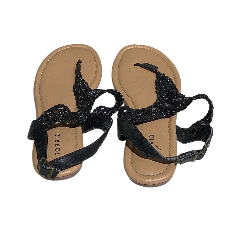 Torrid Braided Sandals Women’s Black – Casual, Lightweight, Boho