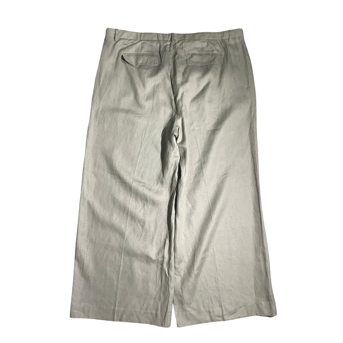 J.Crew Khaki Linen Wide-Leg Pants Women’s 20 NWT — Coastal, Resort, Minimalist