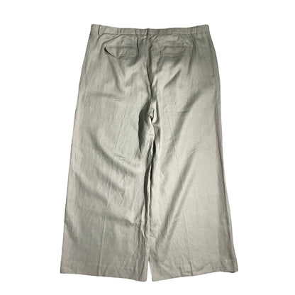 J.Crew Khaki Linen Wide-Leg Pants Women’s 20 NWT — Coastal, Resort, Minimalist
