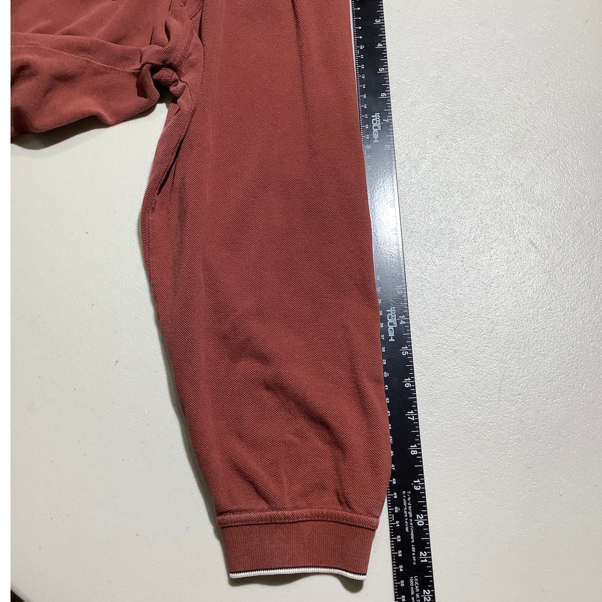 Bugle Boy Burgundy Long Sleeve Polo Shirt Mens Size L — Vintage, 90s, Casual