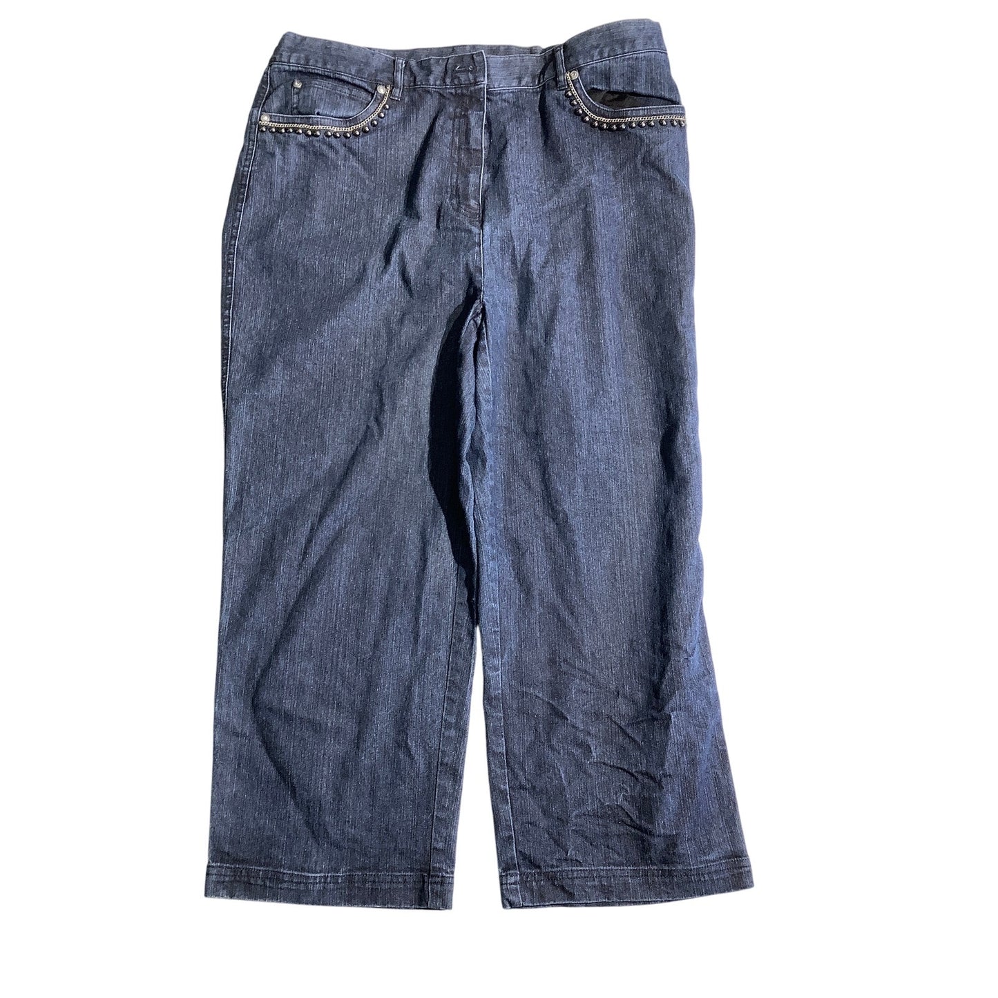 JM Collection Blue Denim Pants Women’s Sz 14 - Elegant, Comfortable, Embellished