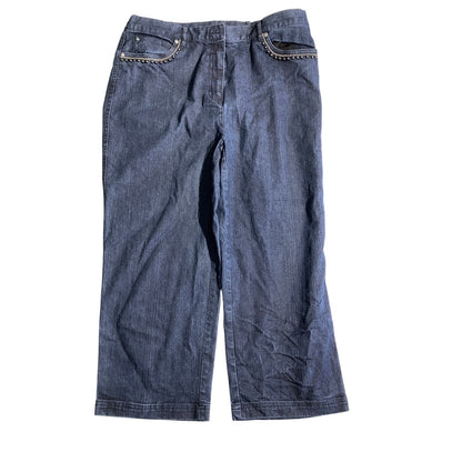 JM Collection Blue Denim Pants Women’s Sz 14 - Elegant, Comfortable, Embellished