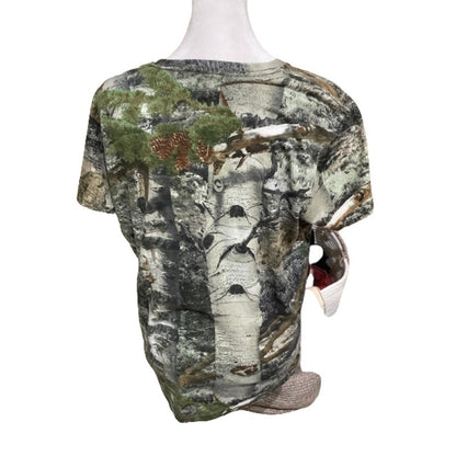 Mossy Oak Real Tree Short Sleeve Shirt, Size L, Camouflage, Outdoor, Grunge