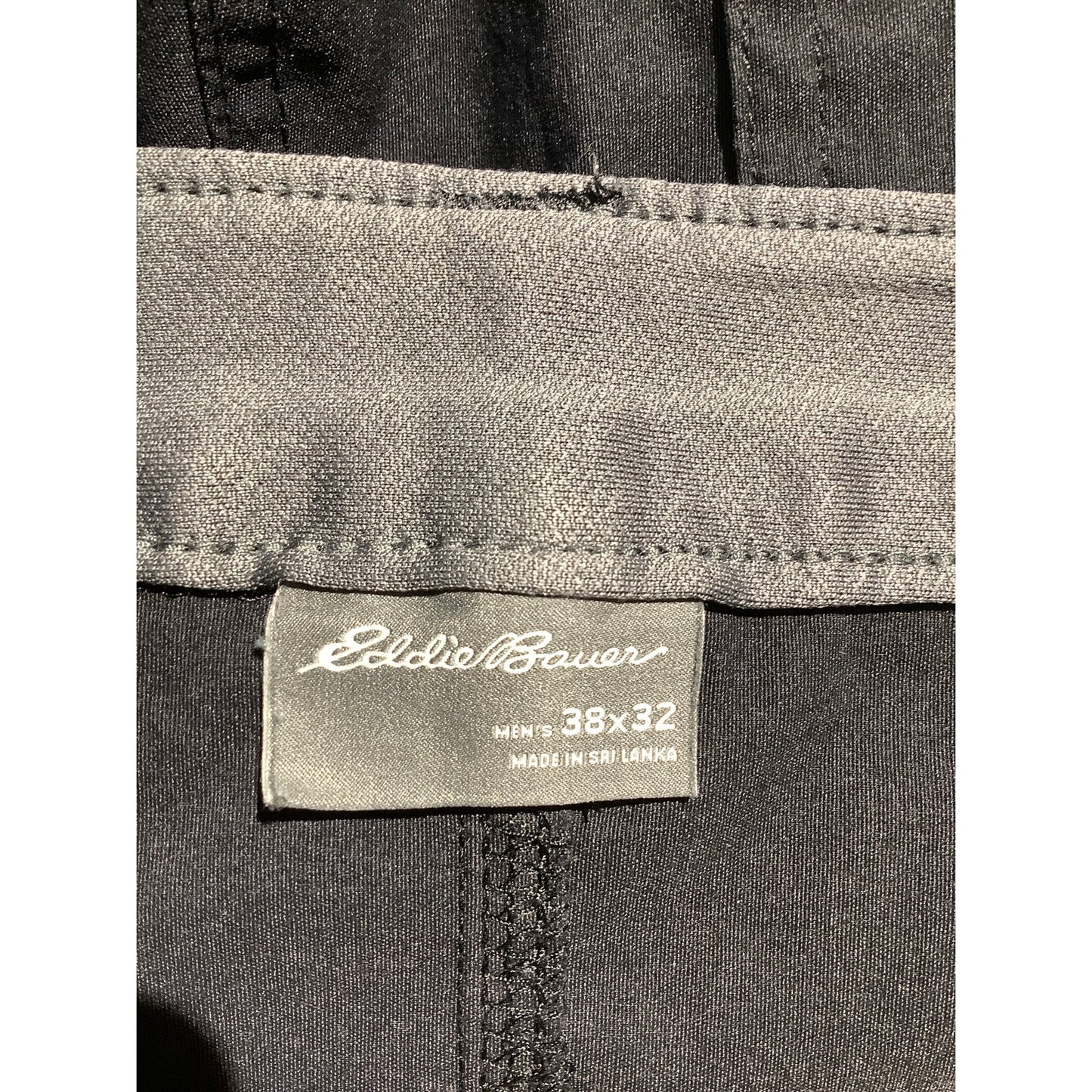 Eddie Bauer Black Tech Hiking Pants Men’s 38W 32L — Outdoor, Travel, Performance