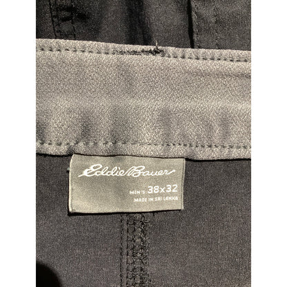 Eddie Bauer Black Tech Hiking Pants Men’s 38W 32L — Outdoor, Travel, Performance