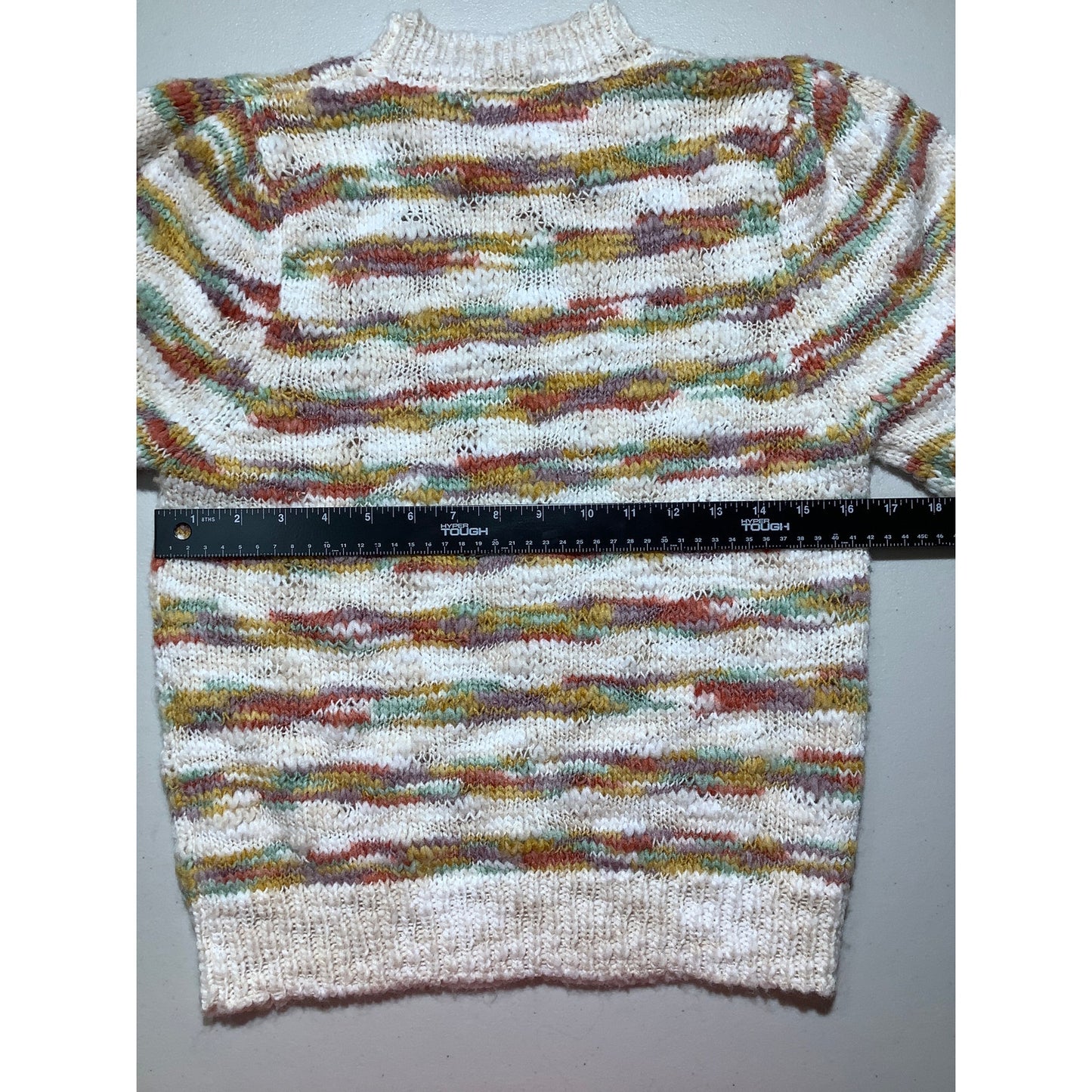Dear John Cream Multicolor Striped Sweater Women’s XS — Coastal, Boho, Cozy