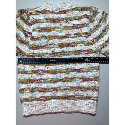 Dear John Cream Multicolor Striped Sweater Women’s XS — Coastal, Boho, Cozy