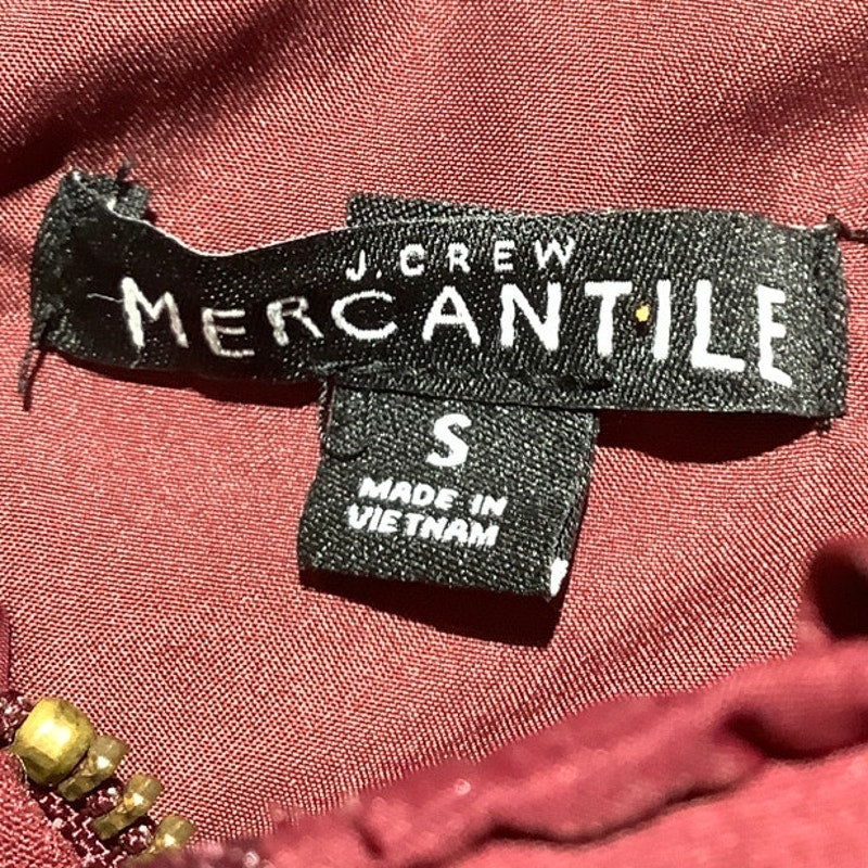 J.Crew Mercantile Maroon Quilted Vest Women’s S — Preppy, Cozy, Ruffle