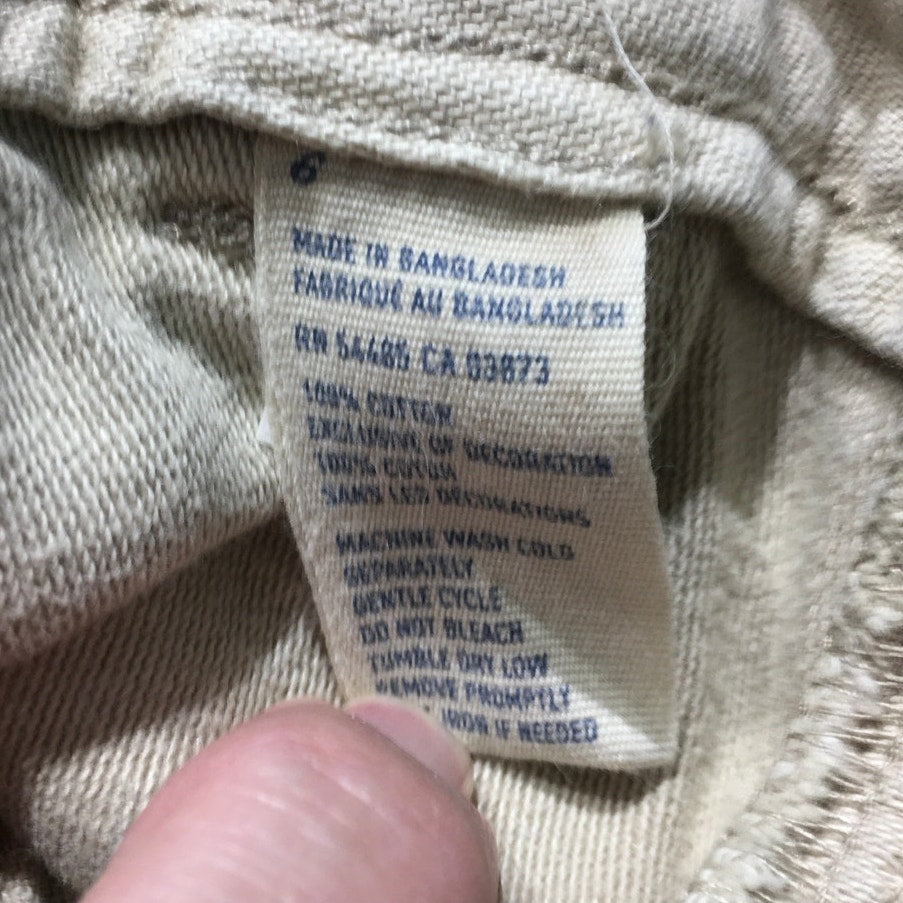 American Eagle Cream Utility Cotton Pants Size 6 - Casual, Workwear, Streetwear