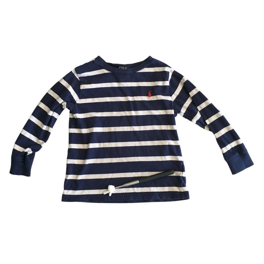Polo Ralph Lauren Child 4T Long Sleeve Striped Shirt - Preppy, Classic, Everyday