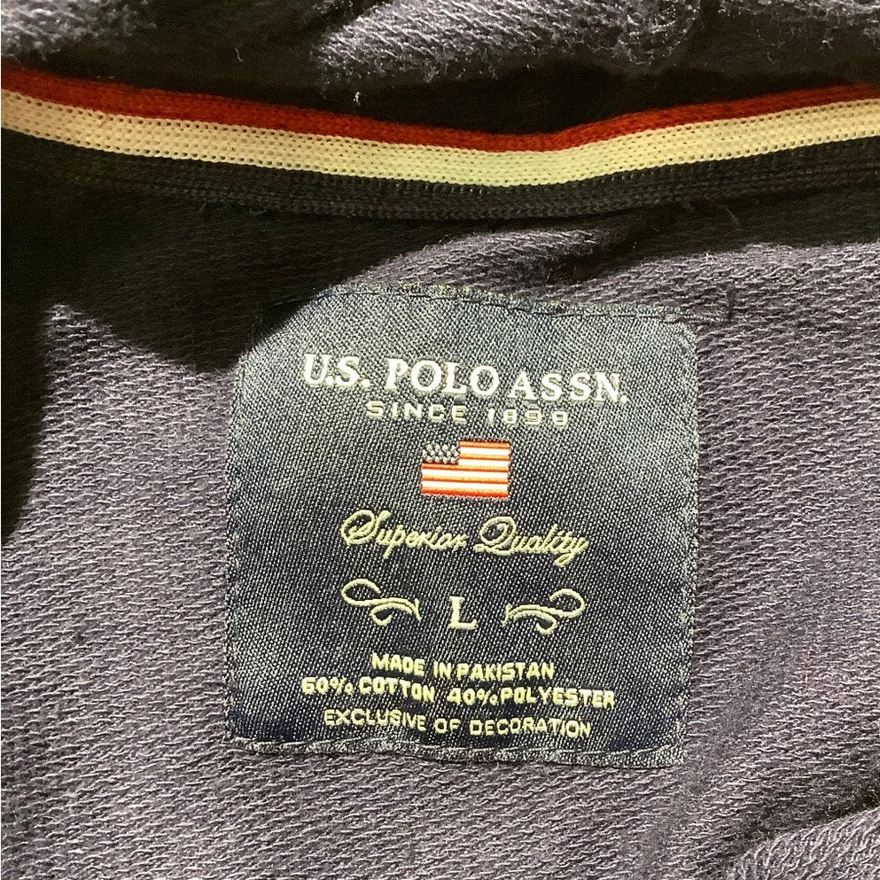 U.S. Polo Assn.  Hoodie Men’s Size Large — Pullover, Kangaroo Pocket, Casual