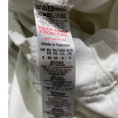 PrettyLittleThing White Cargo Pants Women’s Size 4 — Y2K, Streetwear, Utility