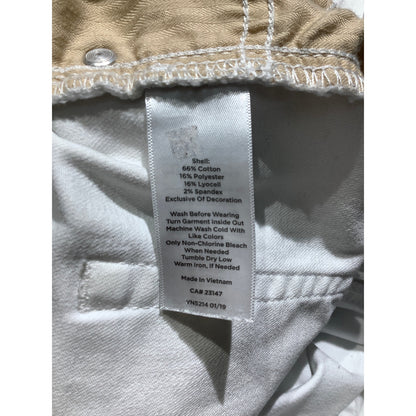 Talbots White Wide Crop Pants Women’s 14 — High Waist, Casual, Flawless Fit