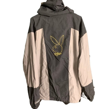 PacSun Playboy 1/4 Zip Windbreaker Men’s Size M – Streetwear, Logo, Colorblock