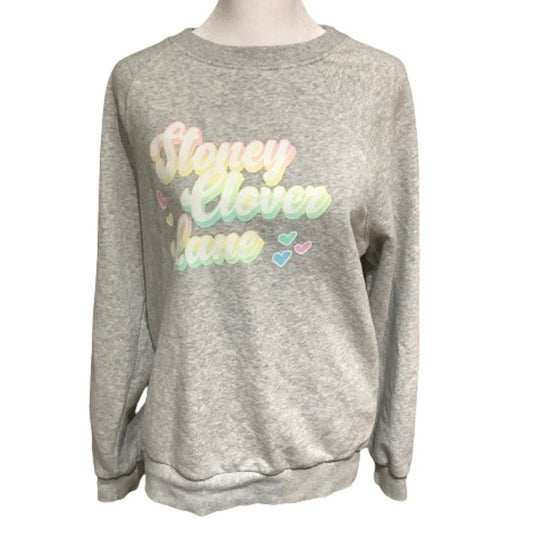 Women's Small Stoney Clover Lane Gray Sweatshirt Pastel Graphic Collectible