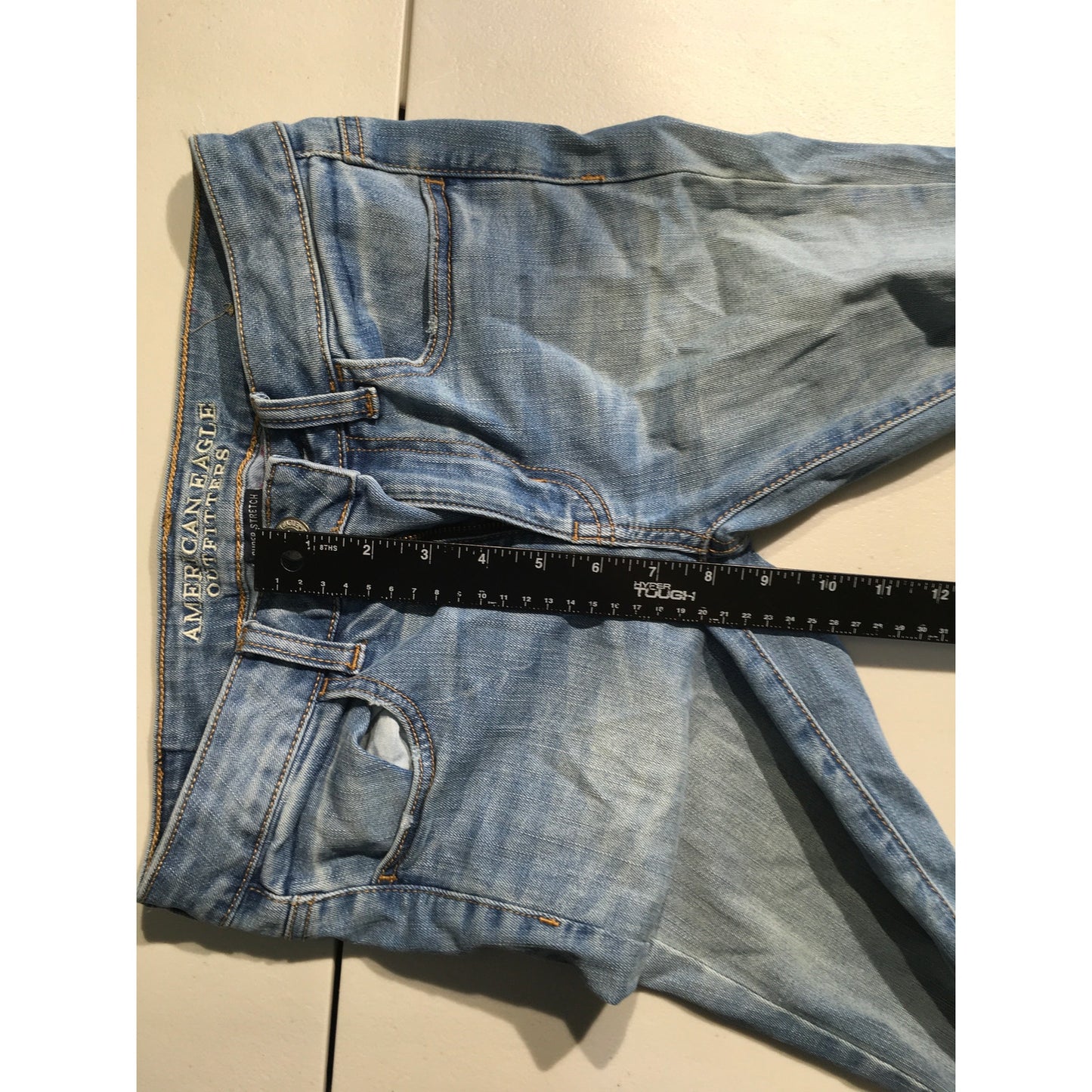 American Eagle Light Wash Jeggings Size 2 Long - Y2K, Casual, Stretch