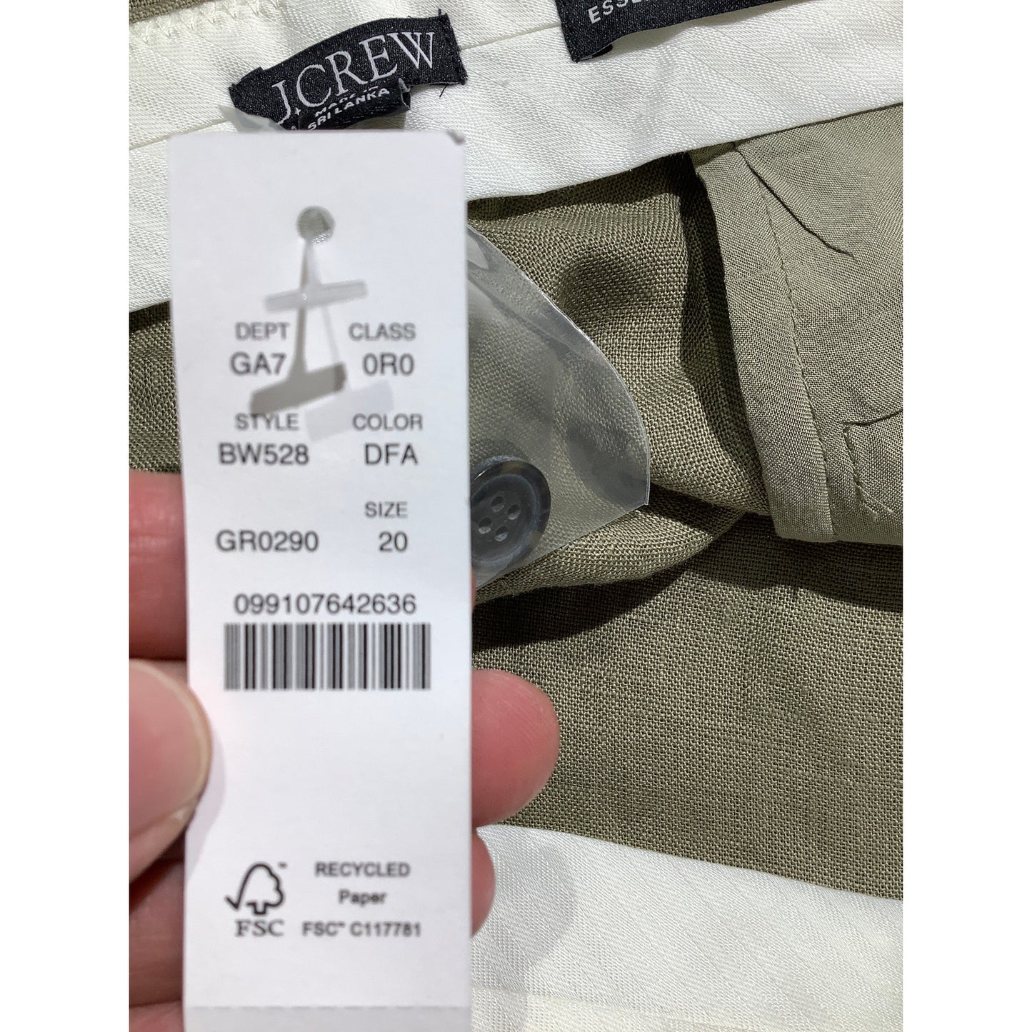 J.Crew Khaki Linen Wide-Leg Pants Women’s 20 NWT — Coastal, Resort, Minimalist