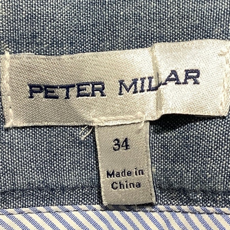 Peter Millar Seaside Chambray Golf Shorts Men's Size 34 — Coastal, Golf, Classic