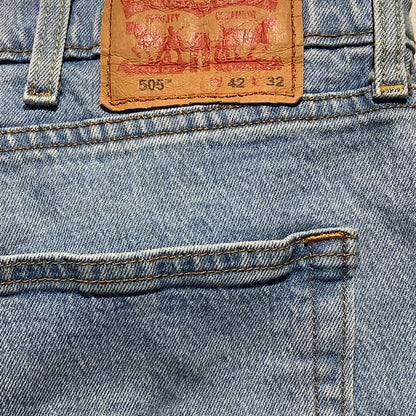 Levi’s 505 Regular Fit Jeans Men’s Size 42x32 –Light Wash, Straight Leg, Classic