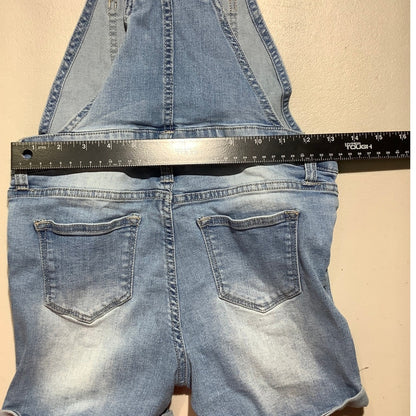 Vigoss Denim Short Overalls Child Size M (9–10) — Casual, Adjustable, Classic