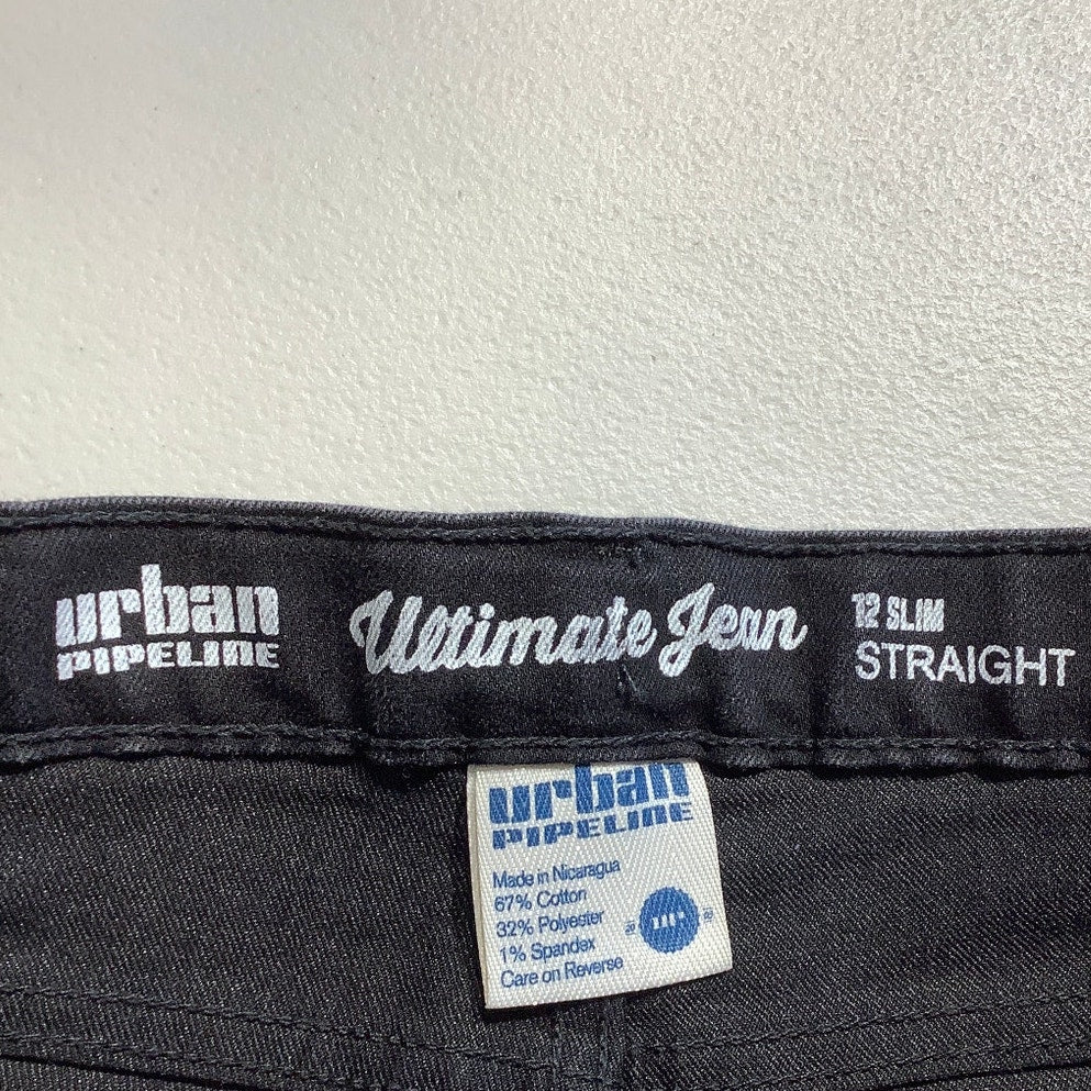 Urban Pipeline Slim Straight Jeans Boys’ Size 12 –Slim Fit, Straight Leg, Casual