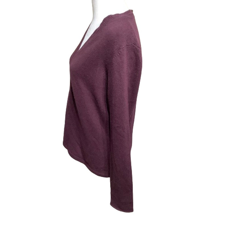 Preston & York Maroon Merino Wool and Angora Sweater M - Cozy, Classic, Elegant