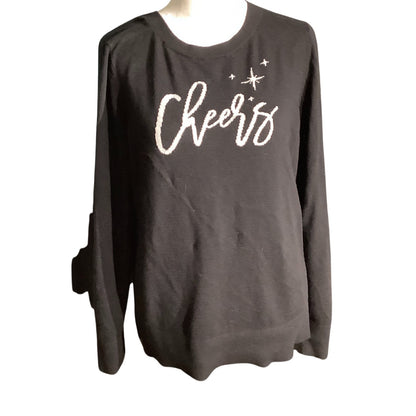 Talbots “Cheers” Graphic Sweater Women’s Medium — Cashmere , Soft Knit, Festive