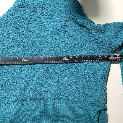 POL Teal Popcorn Knit Hoodie Women’s Size S/M — Cozy, Casual, Oversized