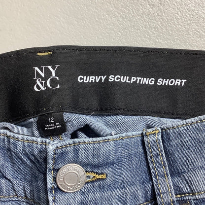 NY&C Curvy Sculpting Shorts Women’s Size 12 – Distressed, Denim, Casual