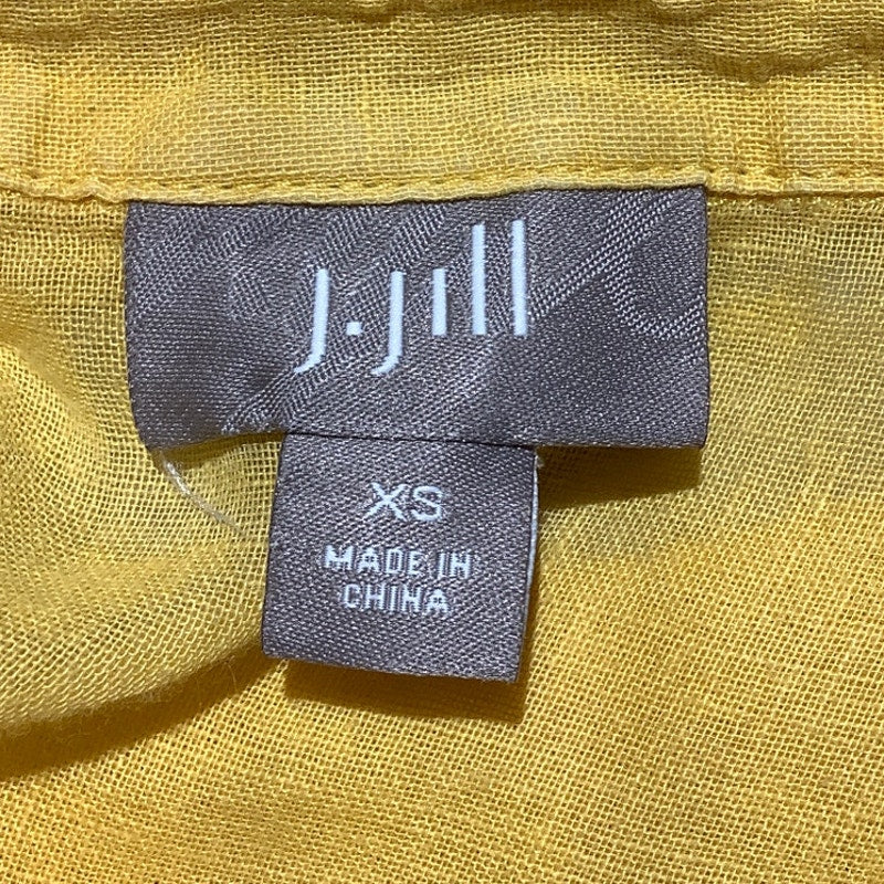 J. Jill Yellow Sleeveless Blouse Women’s XS – Linen , Button Front, Lightweight