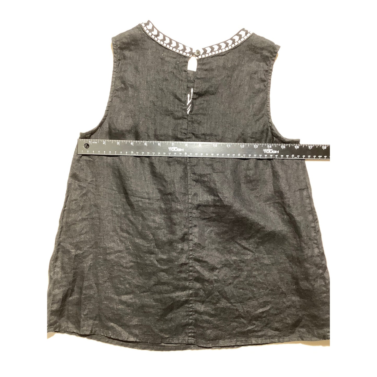 J. Crew Embroidered Sleeveless Tank Women’s 0 — Linen, Bohemian, Summer
