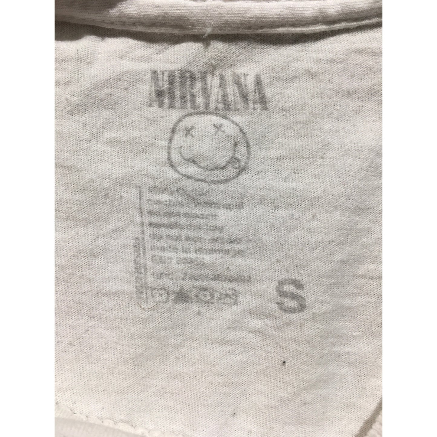 Nirvana White Graphic Band Tee Size S - Grunge, Y2K, Streetwear