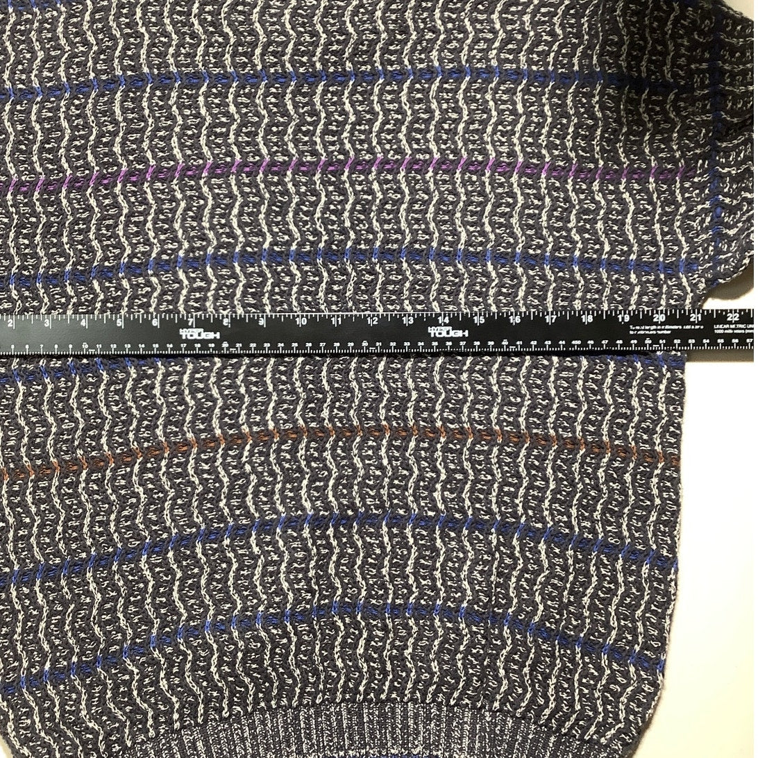 Colours by Alexander Julian Sweater Striped, Men’s M — Cotton, Textured, Knit