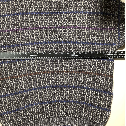 Colours by Alexander Julian Sweater Striped, Men’s M — Cotton, Textured, Knit