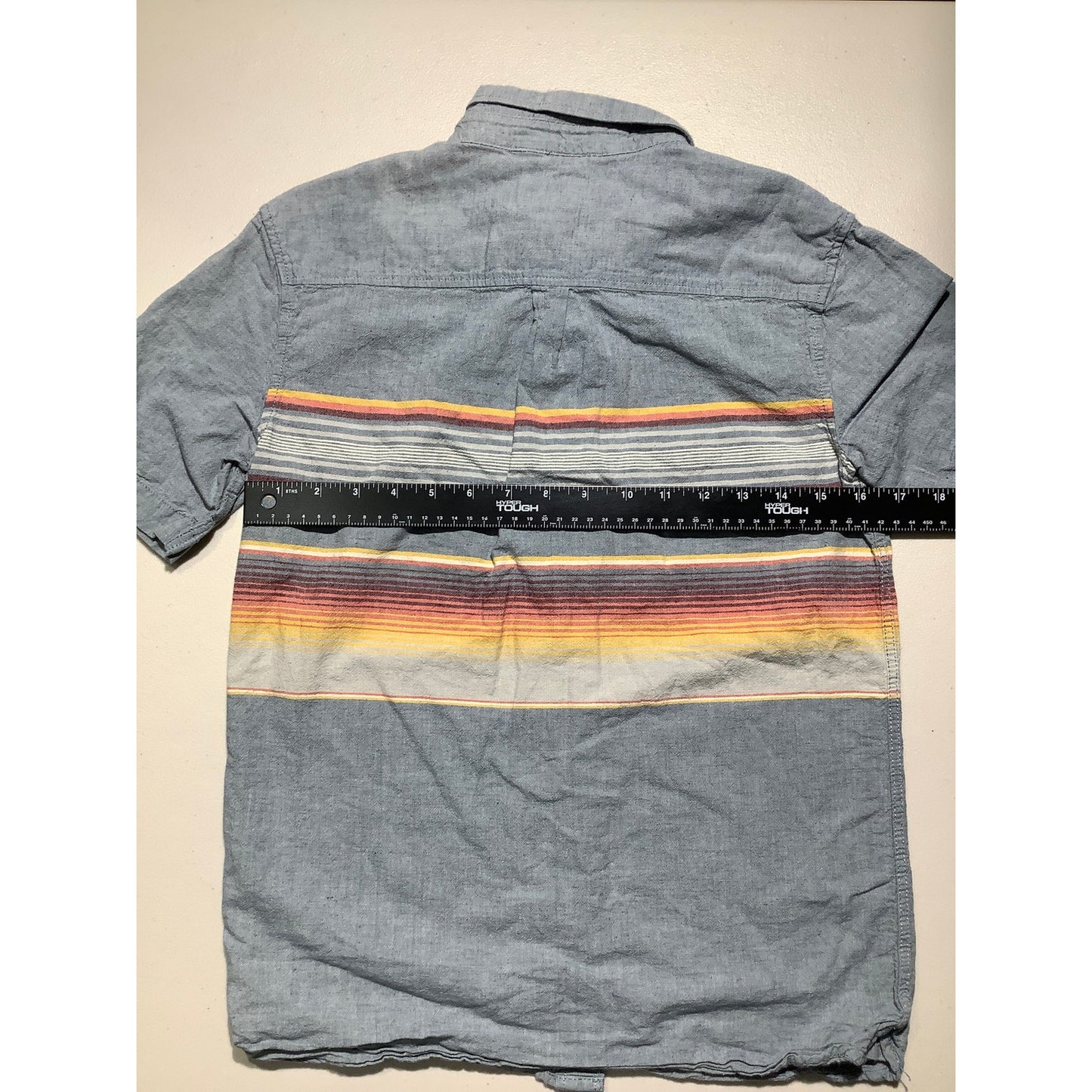 Vans Striped Button-Down Shirt Youth Size L — Short Sleeve, Collared, Casual