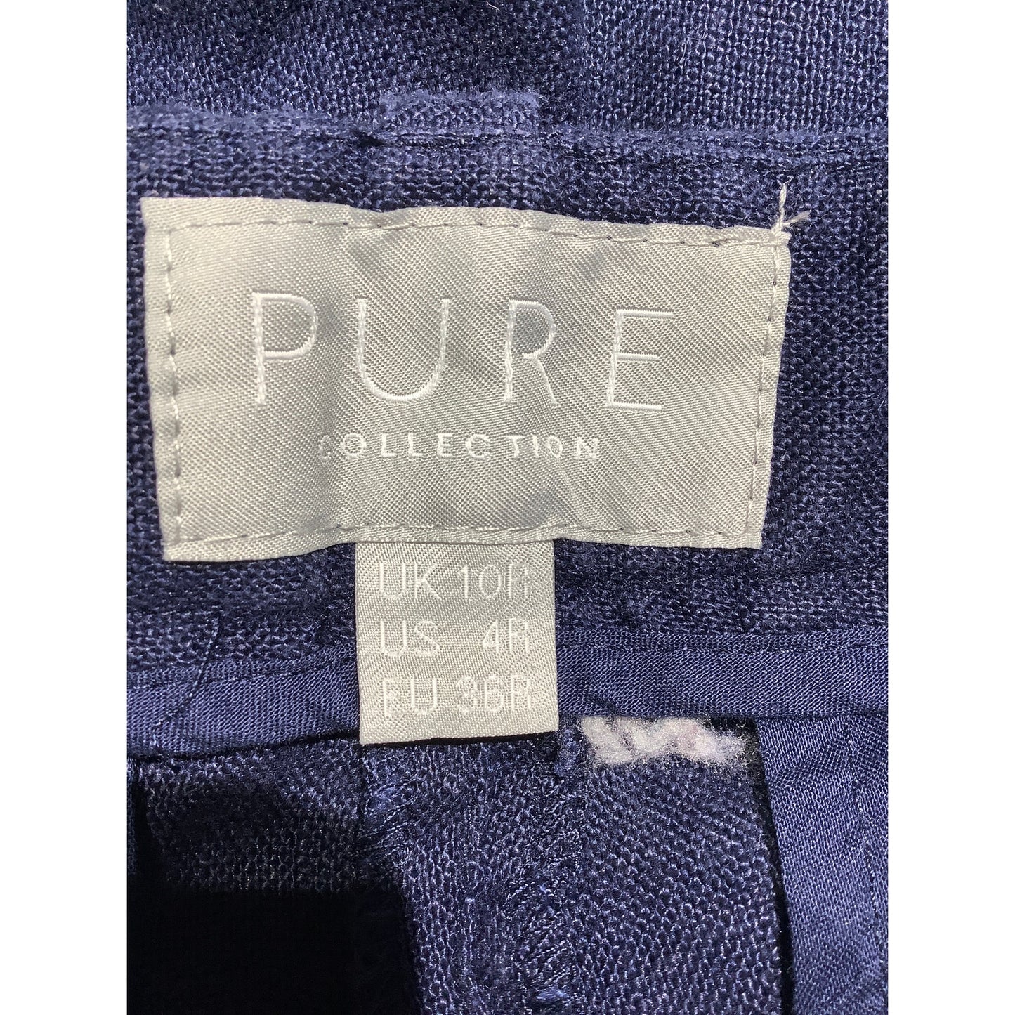 Pure Collection Navy Linen Pants Women’s 4R — Coastal, Resort, Casual