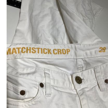 J.Crew White Matchstick Crop Jeans Size 29 - Minimalist, Slim Fit, Versatile