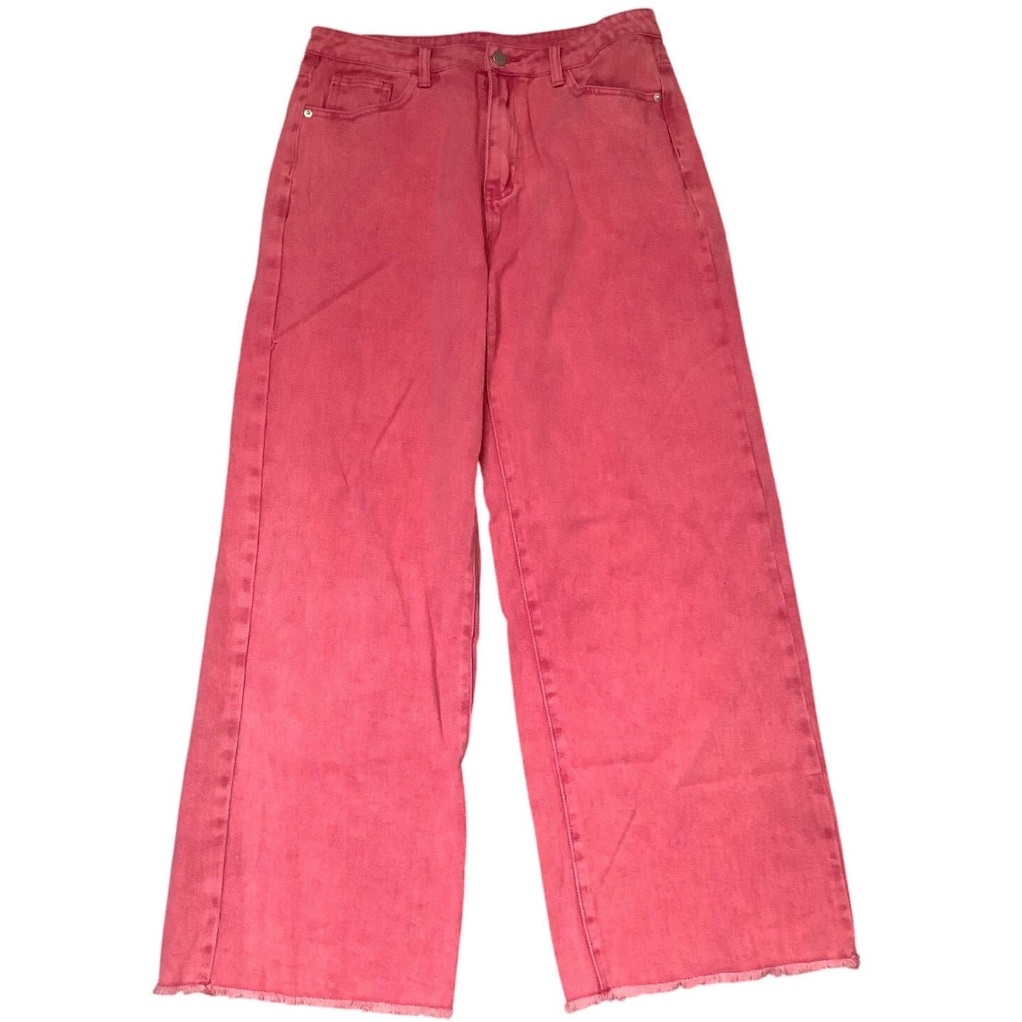 Cider Size Large Bright Pink Wide-Leg Jeans - Y2K, Bold, Streetwear