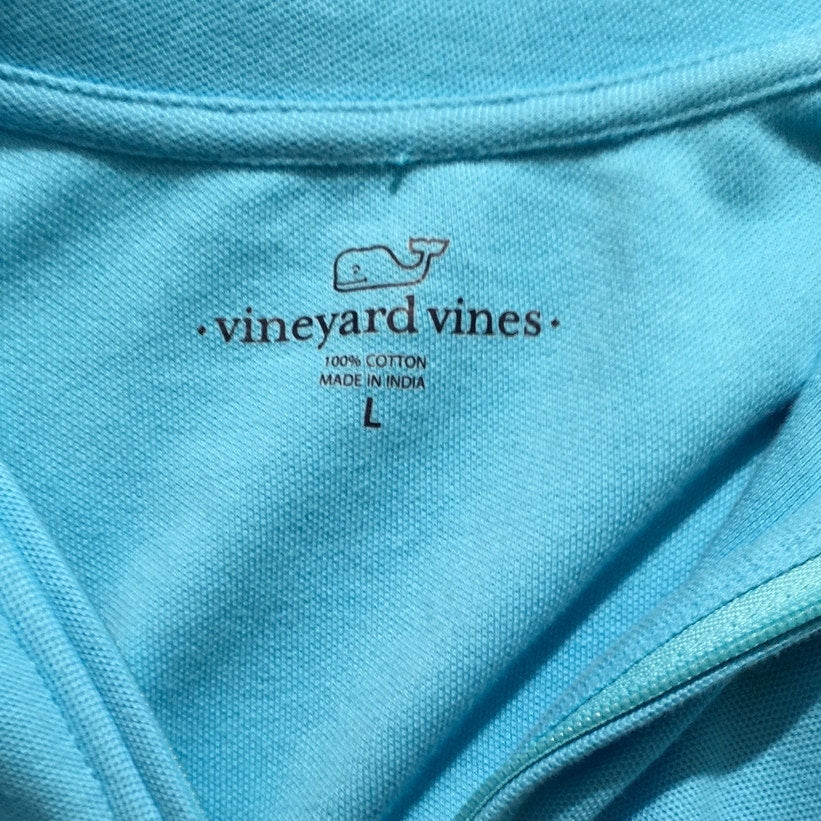 Vineyard Vines Baby Blue Quarter-Zip Size L - Preppy, Classic, Coastal